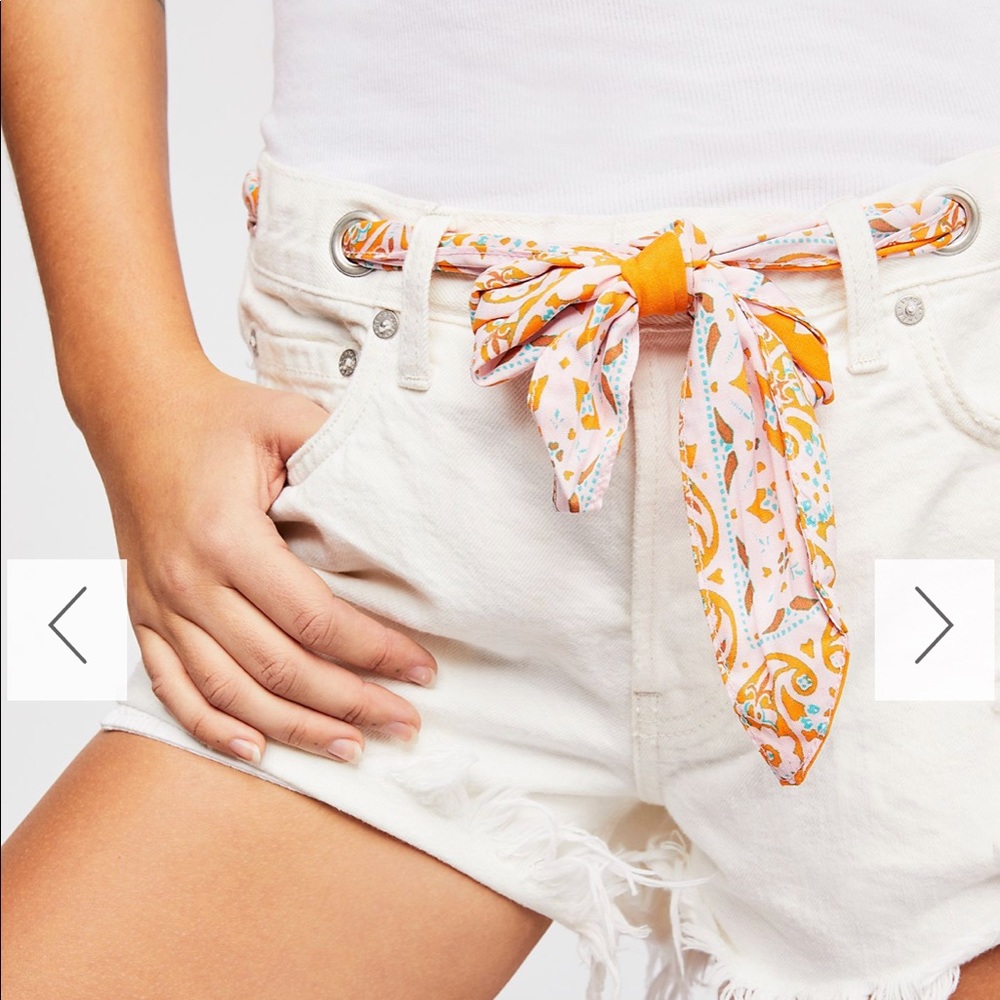 We the free white denim shorts